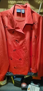 Laura Scott Woman Size 22W Red Button down collared shirt - Picture 1 of 5