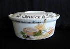 APILCO France LE SERVICE A PAITE Porcelain Oval Covered Casserole Dish 7.75&quot;