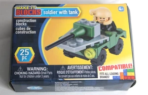 Make-It Blocks Soldier with Tank, Sealed Box, 25 pieces, fits leading brands - Picture 1 of 3