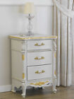 Bedside Table Gerald Venetian Baroque Style Crackle and Gold Leaf