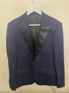 Chaqueta de esmoquin súper ajustada en azul marino 36 regular de ASOS DESIGN. - Imagen 1 de 8
