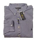 Polo Ralph Lauren Big & Tall Men's Blue Plaid Cotton Stretch Button Front Shirt