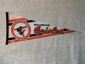 MLB Baltimore Orioles Vintage 1980er 90er Wimpel 31" orange weiß WIE ABGEBILDET - Bild 1 von 4