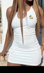 Pineapple Print Casual Sleeveless Bodycon Dress For Women - Picture 1 of 3