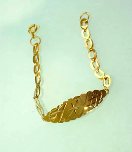 BRACCIALE BATTESIMO 12 cm bambino bambini 750 ORO GIALLO 18 KT🧡super regalo - Foto 1 di 4