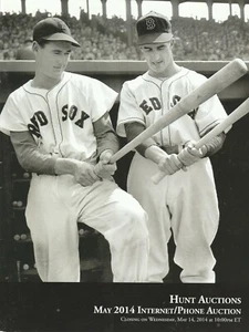 Catálogo deportivo 5-14 Hunt Auctions Medias Rojas Ted Williams & Johnny Pesky en cubierta - Imagen 1 de 1