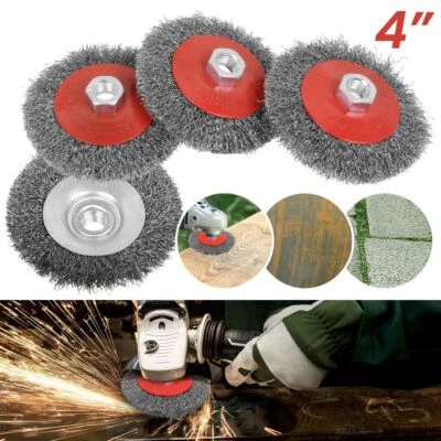 4Stück Kegelbürste Drahtbürste Gewellt 100mm M14 Bürste für Flex Winkelschleifer - Bild 1 von 4