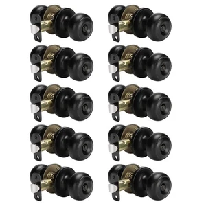 10 Packs Black Interior Door Knob, Matte Black Door Knob Interior Privacy, Bl... - Foto 1 di 7