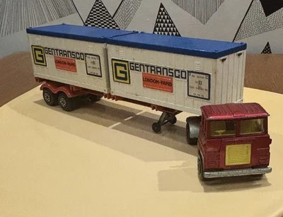 1973 Matchbox Superkings Scammell Tractor & Trailer w/Gentransco Containers K17 - Image 1 of 4