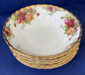 Royal Albert Old Country Roses Cereal/ Dessert Bowls Set of 6 1973 - Picture 1 of 3