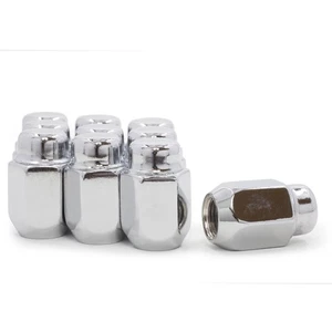 10 Chrome 1/2-20 Acorn Lug Nut 13/16" Hex  - Picture 1 of 4