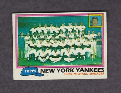 1981 Topps Baseball Card #670 New York Yankees Team Photo NM O/C Unmarked - Image 1 of 2