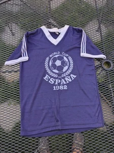 Vtg 1982 World Cup Espana Spain T-shirt Jersey Soccer Football Youth M/L 80s - Picture 1 of 8