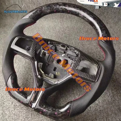 Pink Forged Carbon Fiber Steering Wheel for Maserati Ghibli Quattroporte GTS - Image 1 of 4