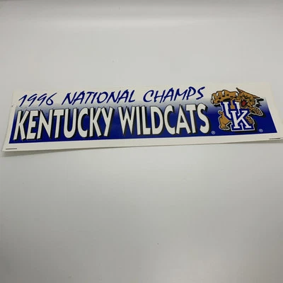 Vintage 1996 Kentucky Wildcats National Champion Bumper Sticker, NCAA UK Bball - Image 1 of 4