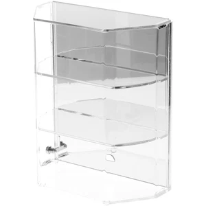 Plymor Acrylic Locking Case Sliding Back, 2 Shelf Mirrored 12.75" x 10.5" x 5.5" - Picture 1 of 1