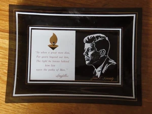 Cenicero LONGFELLOW vintage años 60 John F. Kennedy "Así que cuando muere un gran hombre..." - Imagen 1 de 4