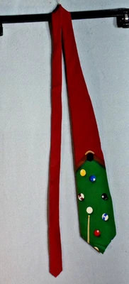 Corbata de cuello Vicky Davis "Ocho bolas" con alfiler billar para hombre 100 % seda vintage años 90 Foto 1 de 4