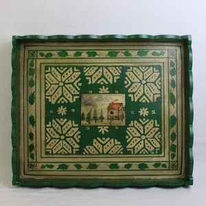 Two's Company handbemaltes Weihnachten Serviertablett von Jane Keltner DEFEKT - Bild 1 von 5