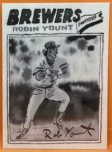 2025 Topps Shoebox Treasures Robin Yount #6 Numbered 1/75 Grayscale Brewers - Bild 1 von 2