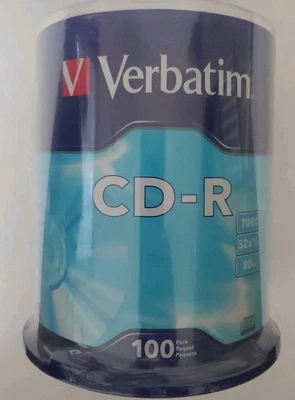 Verbatim 94554 700MB 52x CD-R Disc - Pack of 100 - Image 1 of 2
