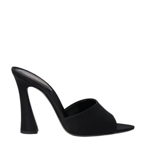SAINT LAURENT sandali donna neri in pelle tacco alto plateau UK7 RRP815 - Foto 1 di 9