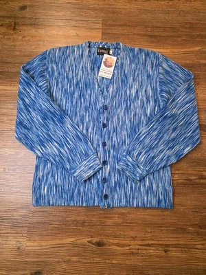 Vintage 1950s Campus Orlon Cardigan Sweater Button Up Medium Blue Vtg 50s 60s - Image 1 of 4