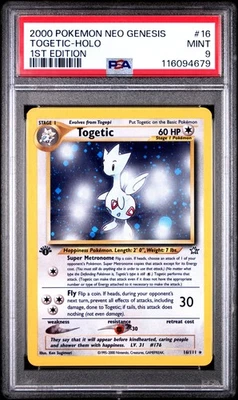 Togetic-Holo 1st Edition Pokemon Neo Genesis 1st Edition 16 NM PSA MINT 9 - Image 1 of 2