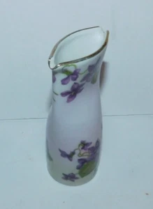 BEAUTIFUL BUD VASE WITH VIOLET DESIGN SIGNED M LAMSTER - Bild 1 von 7