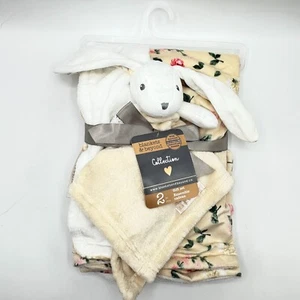 Blankets & and Beyond Bunny Blanket Pink  Comforter Soother pink white Rabbit - Picture 1 of 2