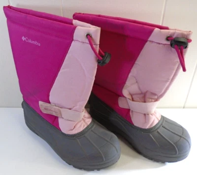 Columbia Powderbug Plus Botas de Nieve JÓVENES Niños Talla 4 Impermeables Media Pantorrilla ROSA Foto 1 de 4