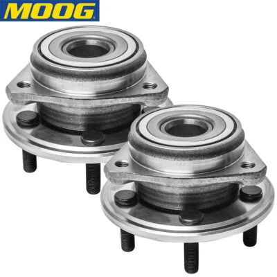 Conjunto de 2 cojinetes de cubo de rueda delantera MOOG para Jeep TJ Wrangler 2000-06 5 pernos Foto 1 de 4
