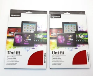 2 Universal Tablet Schutzhüllen rot/schwarz wendbar Neopren, 9" bis 10,1" - Bild 1 von 4