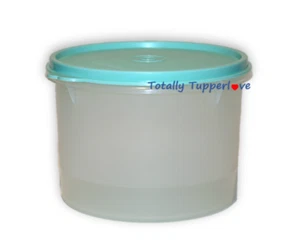 Contenedor de almacenamiento apilable de 5 tazas Tupperware como nuevo azul agua 263 NUEVO - Imagen 1 de 2