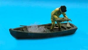 O-Skala Fischer in Slicker mit Fischfang und BOOT fertig Maßstab 1/48 - Bild 1 von 1