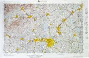 Mapa regional de relieve elevado Charlotte USGS - Imagen 1 de 4
