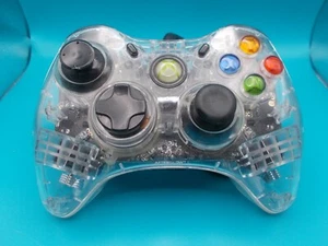 Microsoft Original XBOX 360 Afterglow Wired Clear Controller TESTED - WORKS - Picture 1 of 2