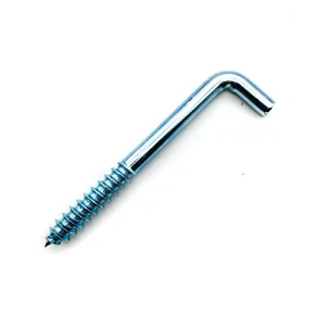 Everbilt 434 210 Square Bend Screw Hook #104, Zinc Plated, 3 in x 1/4 in, 817041 - Picture 1 of 8