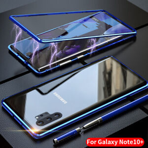 For Samsung Galaxy Note20 Ultra A70 A50 Magnetic Metal Tempered Glass Case Cover