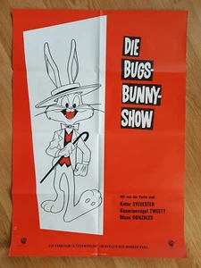 The Bugs Bunny Show - rare vintage German 1-sheet poster 1970 LOONEY TUNES - Picture 1 of 1