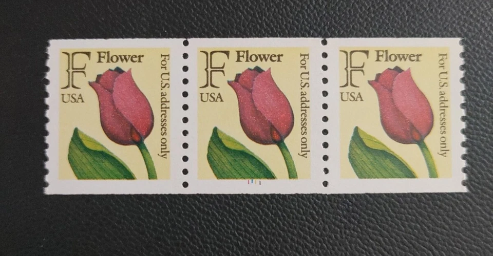 US Stamps Scott #2518, Plate #1111 Strip of 3. Coil 1991 Flower VF MNH Free Ship - Image 1 of 3