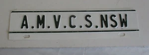 A M V C S Australian Military Vehicle Collector's Society License Plate Topper - Picture 1 of 1
