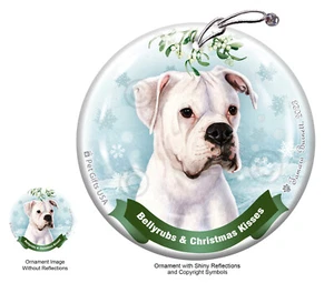 Bellyrubs & Kisses Ornament - Uncropped White Boxer 041 - Bild 1 von 1