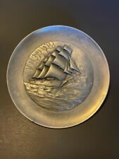Hudson Pewter Plate 6"-(1979) The Morgan Sailing Ship 681/5000