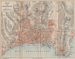NICE & ENVIRONS. Cimiez. Jetée. Vintage town city plan. Alpes-Maritimes 1920 map - Picture 1 of 2