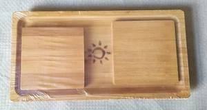 Bambus Tablett, mit zwei Teller. - Bild 1 von 2
