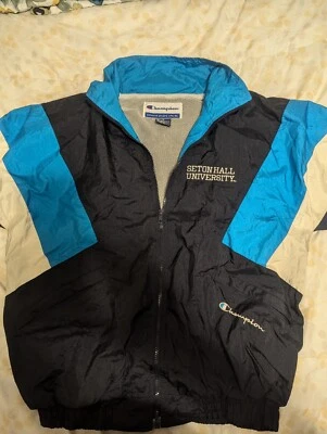 Vtg Seton Hall Champion Athletic Apparel Track Jacket Full Zip  Sz MEDIUM - Image 1 of 4
