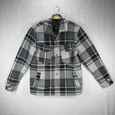 Volcom Jacket Shirt Mens Medium Flannel Work Button Snap Heavy Long Sleeve Plaid - Image 1 of 4