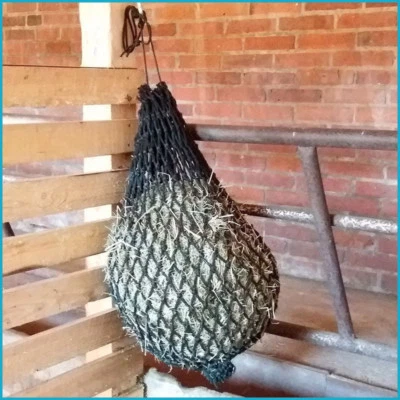 Heunetz für Pferde, Futtersack Profi 75, engmaschig Maschenweite 4,5 cm schwarz - Bild 1 von 4