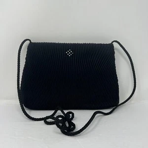 Bolso Bandolera Joan Bari Vintage Negro Cartera con Diseño de Estrás Cremallera Primer plano - Imagen 1 de 24